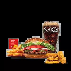 버거킹 와퍼주니어+콜라R+쉐이킹프라이 매콤치즈+너겟킹4조각