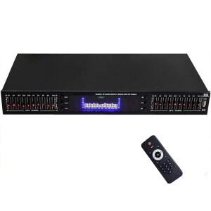 라디오 방송국, 스튜디오, 라이브 이벤트용 20밴드 HiFi 오디오 이퀄라이저, 디지털 그래픽 LED 스펙트럼 디스플레이, 고/중/베이스 독립 제어, 리모컨