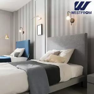 [웨스트프롬] 모던 핸슨) SPECIAL패브릭 투매트리스 침대(SS) / 프레임만