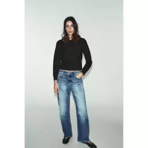 ZARA 페이크 퍼 칼라 니트 재킷 - 블랙 {QHJ}