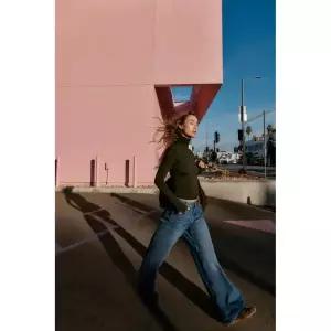 ZARA 베이직 플레인 니트 스웨터 - 다크 카키 {QHJ}