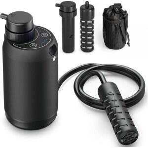 야외 배낭여행, 하이킹, 비상시를 위한 휴대용 캠핑 정수기 듀얼 0.01 마이크론 정수 시스템 - 필터 버전