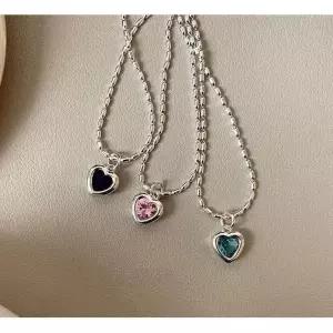 [셀러허브]체인 목걸이 하트 원석 큐빅 포인트 키치 하이틴 보성 나시 레이어드 크리스탈 (S35130387)