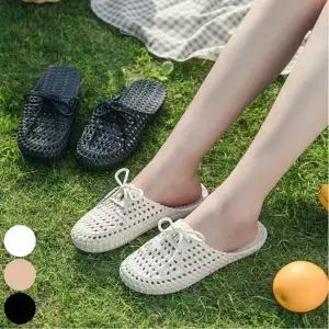 [에이치플러스몰]슈즈 라탄 가벼운 뮬 슬리퍼 여름 블로퍼 젤리 여자