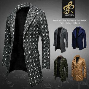 [홈런] 자켓 코트 블레이져 하프 모직 롱 남성 남자