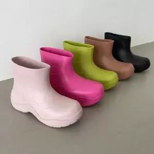 팀 크록스 첼시 퍼들 통굽 하프 앵클 장마 방수 미들 부츠 레인부츠 여름장화 장마
