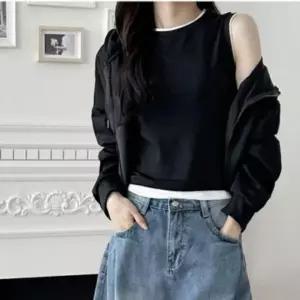 민소매 레이어드 기본 이너 티셔츠 스판