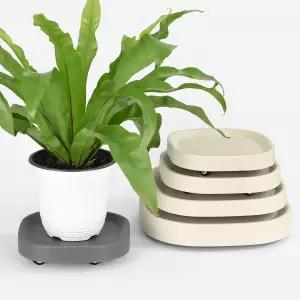 모던 이동식 정사각 받침대 화분받침 바퀴형