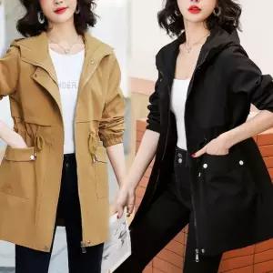 가을 스트링 여자 간절기아우터 바람막이 봄 야상점퍼 후드집업 자켓 봄점퍼 여성 집업자켓 봄잠바 롱