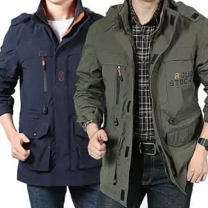 남성 하프 점퍼 바람막이 사파리 봄가을 남성 야상 점퍼 간절기 캐주얼 후드 아웃도어 코트
