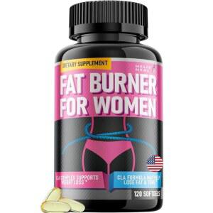 여성용 뱃살 버너 - 여성 뱃살을 위한 체중 감량 약 | CLA 소프트젤 식욕 억제 및 신진대사 촉진제 팽만감 자연 지원 케토 다이어트 120