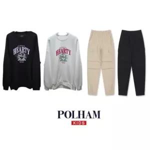 [롯데백화점]폴햄키즈 소프트 터치 맨투맨 ,카고 조거 팬츠