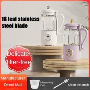 가정용 전기 두유 기계, 자동 아몬드 우유 코코넛 메이커, 18 잎 스테인레스 스틸 블레이드, 220V, 1000ML