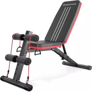 스트림노바 조절식 웨이트 벤치 홈 헬스장용 접이식 프레스 근력 운동을 위한 1000LBS 무게 용량의 등받이