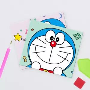 하비스스퀘어 DIY 보석십자수 데코 스티커 도라에몽 행복 9.5x11