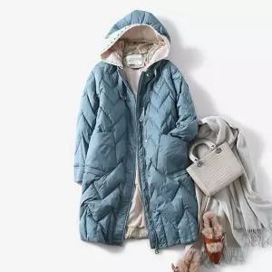 패딩 화이트 오리털 롱패딩 겨울 여성 경량 코트 점퍼