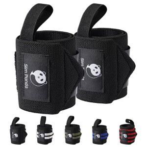 파워 팅, 보디빌딩 및 웨이트 팅을 위한 슬림 팬더 1쌍 손목 랩 지지대, 강화 엄지 루프가 있는 통기성 조절 스트랩, 데드 트용 운동 보호대, 벤치 프레스 스쿼트, 모든 남성과 여성에게 한 가지 사이즈로 적합