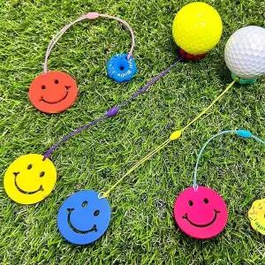 [알티피아]TBZ 행복한 스마일 골프티걸이와 티높이조절도넛링 4개 골프도넛링