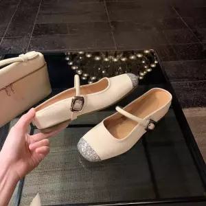 EAMT 여자 가방 슬리퍼 앞코 반 사각 스팽글 가보시 단화 YJ5