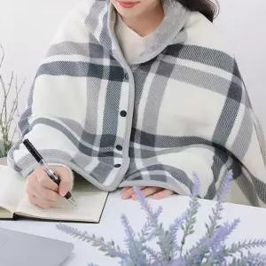 비행기 캠핑 담요 무릎 블랭킷 치마 어깨 사무실 수면 망토 극세사 융털 차량용 LW 입는