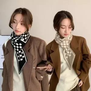 여성 봄 가을 겨울 니트 클래식 크로스 머플러 가을 겨울 클래식 봄 여성 목도리 니트 크로스