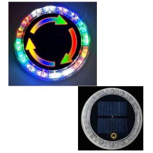 지노기업/ABS원형비드볼 LED/충전식/스트로보/싸이키/적색/청색/태양광 경광등/경고등/화물차/대형트럭/원