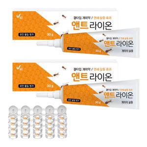 앤트라이온 30g x 2개 + 먹이캡20개 내성 개미약 살충제