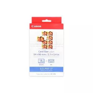 [캐논정품판매처] 캐논 KC-18IL 셀피 포토프린터 신용카드 사이즈 스티커 인화지 CP1500 CP1300 CP1200