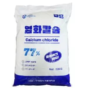 한국조달산업 중국산 제설제 대용량 염화칼슘 77 20kg