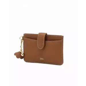 [매장정품] 닥스 여성 액세서리 젤라 브라운 소가죽 플라워 참장식 카드지갑 DCHO6E018W2 3633386