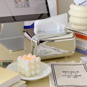 [이지커머스]실버 휴지케이스 크롬 각티슈 냅킨 화장지 케이스 티슈케이스 각티슈케이스 냅킨케이스 곽티슈