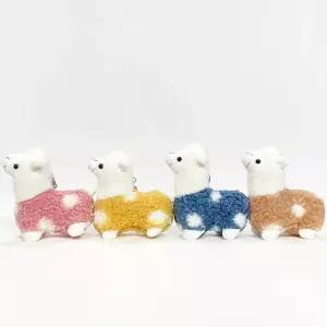 [퍼니메이커]미니 도트 뽀글이 플리스 알파카 인형 키링 고리 알파카인형 알파카키링 뽀글이키링 알파카열