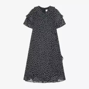 [하프클럽/베스띠벨리]베스띠벨리 세이브존04 프릴 플라워 랩 원피스 BKOAE25570