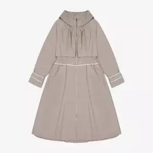 [하프클럽/베스띠벨리]베스띠벨리 세이브존04 후드 셔링 트렌치 코트 BKNAB26020