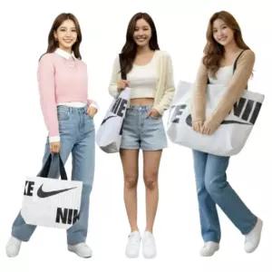 국내매장판 나이키 리유저블 크로스백 비닐가방 쇼퍼백