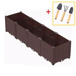 플랜트박스 베란다 텃밭화분 화단만들기 정원꾸미기 플라스틱 틀밭 2층 특대형화분 조립식