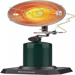 팁오버 스위치가 장착된 써모메이트 프로판 싱글 탱크 탑 히터 15000BTU 야외용 휴대용 얼음 낚시 카트