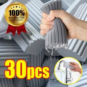 30PCS 스폰지 매직 먼지 먹는 가능한 블라인드 떨이 도구 지우개 재사용 청소 주방 브러시