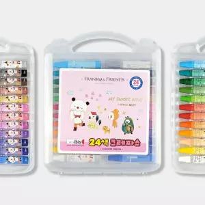 [제이커머스]아이비스 6500 24색크레파스(FR)-핑크 11974 아이비스코리아 문구샵 팬시용품 미술준비물