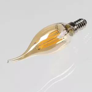 [하프클럽/셀러허브]에디슨 LED 촛대구 플레임 (골드) 4W 2.7K E14 KS