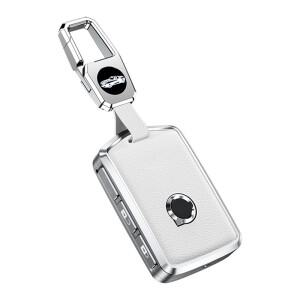 금속 가죽 차 키 케이스 커버 쉘 호환 볼보 S60 S90 XC40 XC60 XC90 V60 V90 C40 폴스타 1 2 보호대 포브