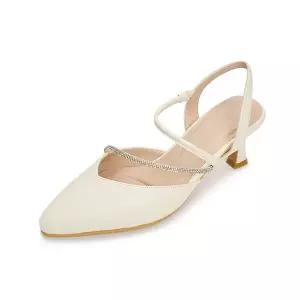 [하프클럽/무크]엠.무크 유나 소가죽 크리스탈 슬링백 아이보리 516523902AQ