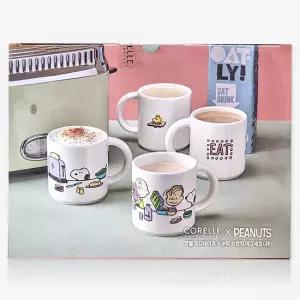 코렐 머그컵 스누피 브런치 머그세트 4P / 스누피컵