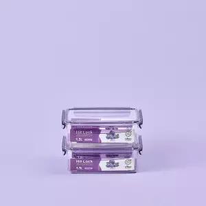 에코센스 히트락 올트라이탄 밀폐용기 직사각 1500ml, 2개