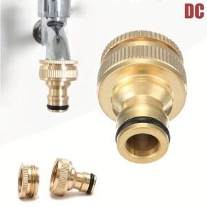 황동 수도꼭지 탭 커넥터 믹서 호스 어댑터 퀵 1/2 3/4 구리 커플링 정원 급수 피팅