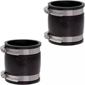 Fernco 1056-22 2-in. 주철 및 플라스틱 배관 연결을 위한 유연한 PVC 파이프 커플링 2-팩