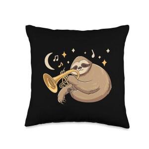 멜로 스트 악기 멜로디폰 연주자 나무늘보 던지기 베개