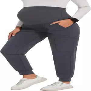 FABRACK 여성용 산부인과 스크럽 조거 팬츠 작업복 신축성 편안한 임신 바지 6포켓 S-XXL