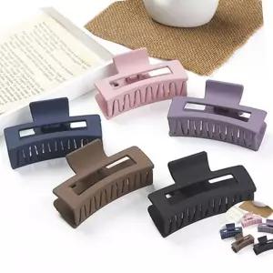 무광 사각 헤어 집게핀 9color LM-0310 성인머리핀
