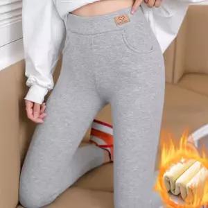 기모밴딩팬츠 양털 여성 포근 기모안감 주머니 레깅스 스판력 슬림